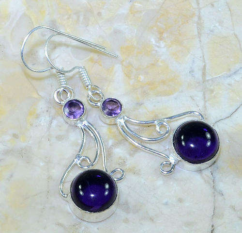 Dangley Amethyst Crystal Handcrafted Fashion Earrings