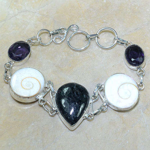 Charming "Mixed Bag" Silver Handcrafted Fashion Bracelet