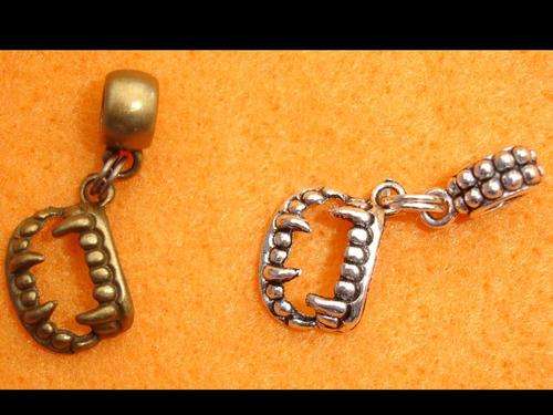 Halloween Scary Vampire Teeth For European Style Charm Bracelet or Necklace