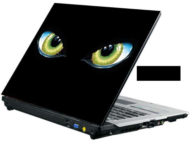 """""Hypnotic""""" Cat Eyes in the Dark Laptop Skin