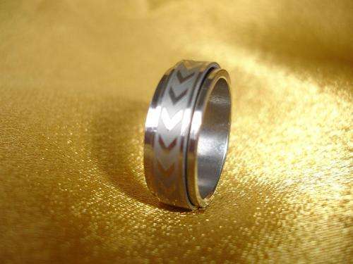 Cool Unisex Stainless Steel Spinner Ring Size 9