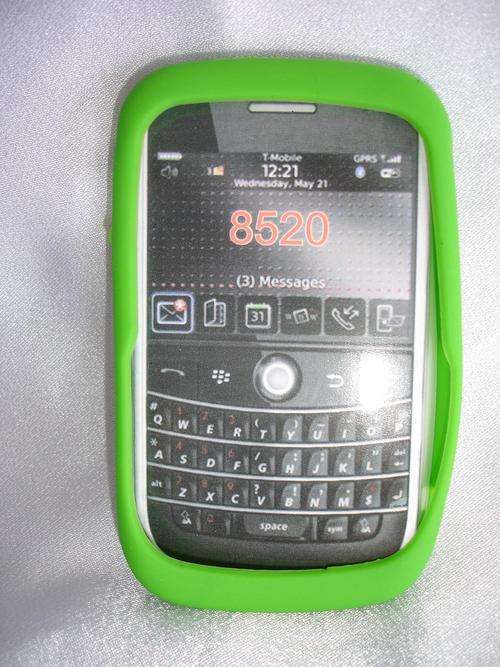 New Bright Green Blackberry Silicone Case Skin for Blackberry Curve 8520/8530