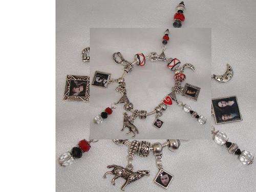 Custom Made Twilight - Breaking Dawn Tribute Euro Style Harlequin Charm Bead Bracelet