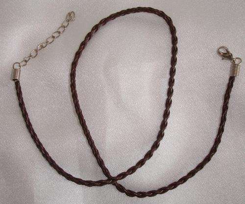 Brown Leather Braided Necklace for your Pendant & Charms