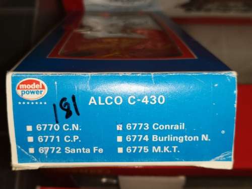 HO TRAIN MODEL POWER CONRAIL 6740 DIESEL ENGINE MIB