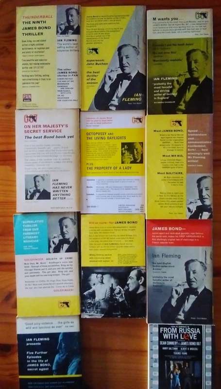 James Bond by Ian Fleming 11 books PAN BOOKS