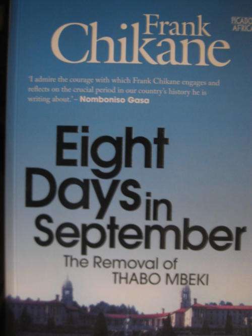 Eight day in September The removal of THABO MBEKI by Frank Chikane