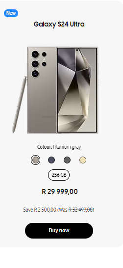 Samsung Galaxy S24 Ultra like NEW (Gold) Hurry limited stock  + R1000 checkers voucher