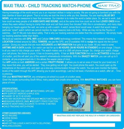MAXI TRAX CG1000 TRACKING/TRACING WATCH