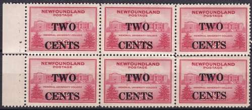 Newfoundland - 1946 No. 248 Overprinted - Block of 6