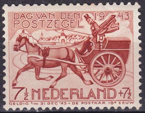 Netherlands - 1943 The Day of Stamps - LH