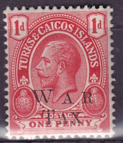 Turks And Caicos Islands - 1919 Overprinted WAR TAX Bottom