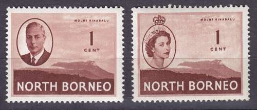 North Borneo - 1950 King George VI and Local Motifs and 54 -1957 Queen Elizabeth II and Local Motifs