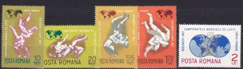 Romania - 1967 World Wrestling Championships - Complete Set - MNH