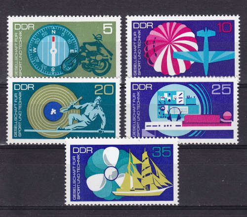 Germany - DDR - 1972 Society for Sport and Technology - Complete Set - MNH
