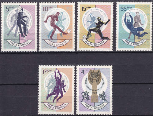 Romania - 1966 Football World Cup - England - Complete Set - MNH