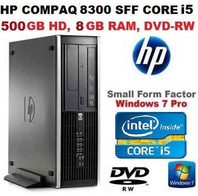 HP DESKTOP PC CORE i5 @ 3.30GHz, 8GB RAM,500GB HD, DVD-RW, LICENSED WIN 7 PRO ETC