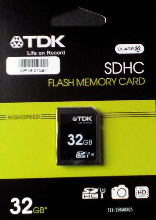 TDK SDHC CLASS10 32GB FLASH MEMORY CARD