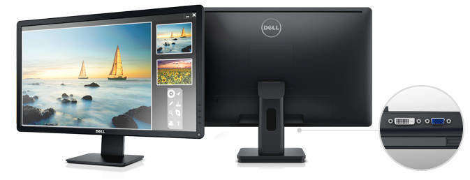 DELL 24 INCH E2416H, FULL HD, LED WIDE SCREEN, TILT, DP / VGA