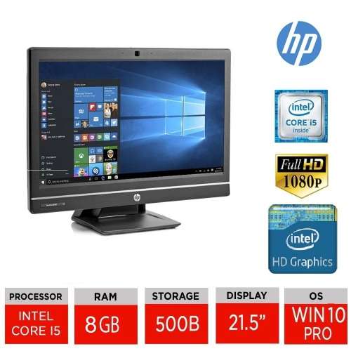 HP PRO ONE 600  ALL IN ONE, 21.5INCH, FULL HD, 4TH GEN, CORE i5, 8GB RAM, 500GB HD, DVD-RW,WIN 10