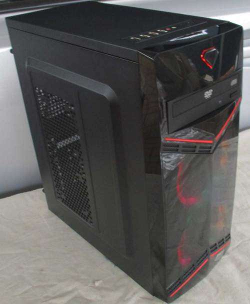 Stylish desktop pc with 2 rgb fan, intel core i5, 8gb ram, 500gb hd, dvd, win 11 pro,etc
