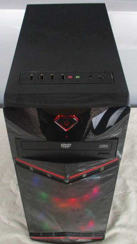 Stylish desktop pc with 2 rgb fan, intel core i5, 8gb ram, 500gb hd, dvd, win 11 pro,etc