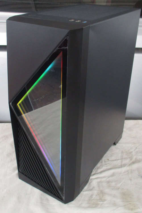 gaming desktop pc, 9th gen, core i5,16gb ram, 256gb ssd, raidmax led case, vga, dvi, win 11 pro, etc