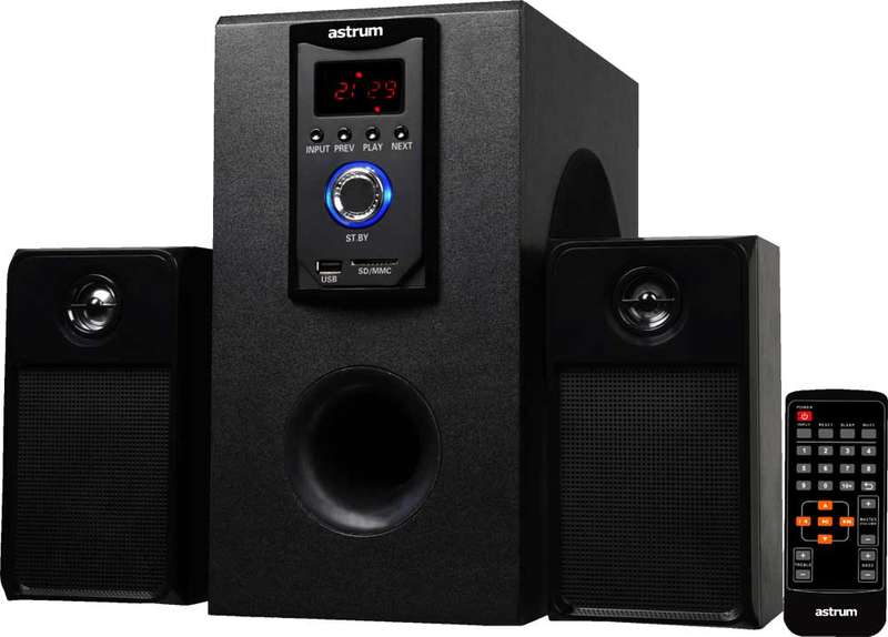 ASTRUM *ATUM330* SPEAKERS WITH BUILTIN MP3 PLAYER, FM RADIO, CARD READER, USB, REMOTE (NEW)