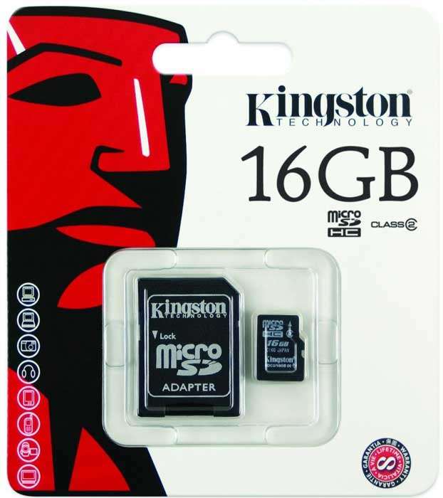 *GENIUNE* KINGSTON [[16GB]] CLASS 4 MICRO SD CARD WITH SD ADAPTER (BRAND NEW)