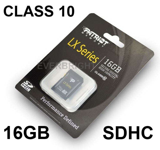 *GENIUNE* PATRIOT LX SERIES 16GB SDHC *CLASS 10 FASTEST MEMORY CARD* (BRAND NEW)