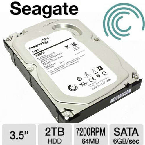 Seagate 2TB Fastest 7200RPM SV35 Series Hard Drives