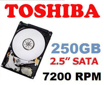 TOSHIBA FASTEST 7200RPM **250GB** 2.5" SATA INTERNAL HARD DRIVE (BRAND NEW)