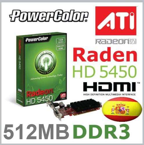 POWERCOLOR RADEON 512MB HD5450 DDR3 *FULL HD* HDMI/DVI/VGA GRAPHICS CARD (BRAND NEW)