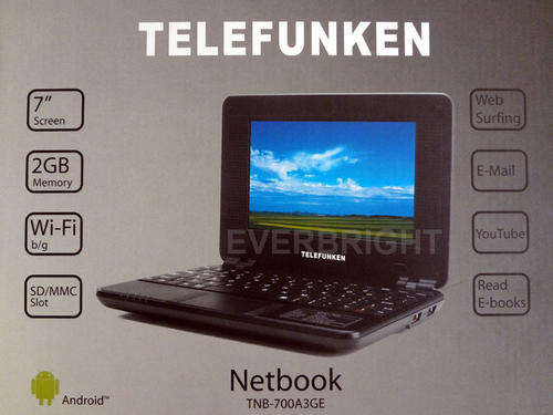 TELEFUNKEN 7" ULTRA PORTABLE ANDROID, WiFi, 3G COMPATIBLE NETBOOK (BRAND NEW)