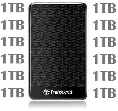 TRANSCEND STOREJET {{ 1TB }} 2.5" USB EXTERNAL DRIVE (BRAND NEW)