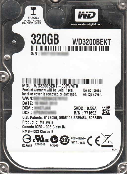 WESTERN DIGITAL{{320GB}} 2.5" LAPTOP SATA INTERNAL HARD DRIVE (BRAND NEW)