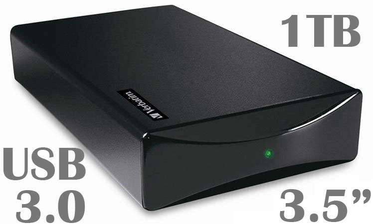 VERBATIM 1TB EXTERNAL USB 3.0 3.5" HARD DRIVE