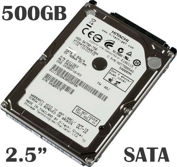 HITACHI TRAVELSTAR **500GB** FASTEST 5400RPM 2.5" SATA INTERNAL HARD DRIVE