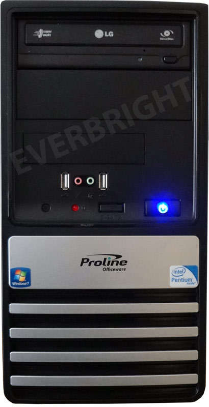PROLINE OFFICEWARE DESKTOP PC DUAL CORE 2.6GHz, 1GB RAM, 160GB HD, LIC WIN 7, DVD WRITER ETC