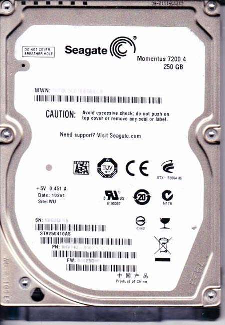 SEAGATE MOMENTUS *250GB* 2.5" 7200RPM SATA INTERNAL HARD DRIVE (NEW)