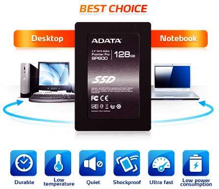ADATA 128GB PREMIER PRO SP600 2.5" SATA 6Gb/s SOLID STATE DRIVE(SSD)