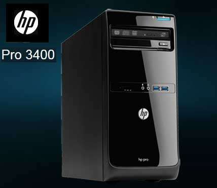 HP PRO 3400 DESKTOP PC CORE i3 @ 3.30GHz, 8GB RAM, 500GB HD,DVD-RW, WIFI, LICENSED WIN 7 PRO, ETC