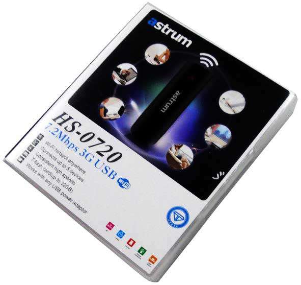 ASTRUM 7.2 MBPS 3G / WiFi / HOTSPOT USB MODEM