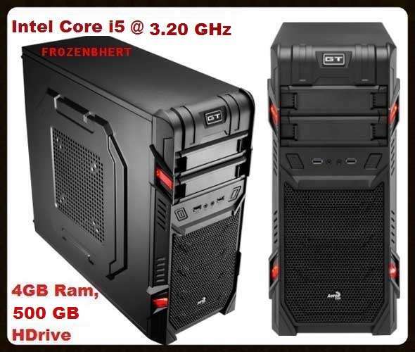 GAMING DESKTOP PC CORE i5 @ 3.20 GHz, 4GB RAM, 500 HD, DVD-RW, WIN 7 PRO,ETC