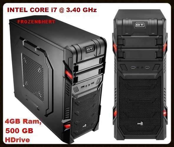 GAMING DESKTOP PC CORE i7 @ 3.40 GHz, 4GB RAM, 500 HD, DVD-RW, LIC WIN 7 PRO, ETC