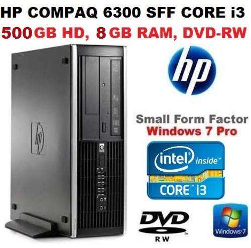 HP COMPAQ DESKTOP PC CORE i3 @ 3.30GHz, 8GB RAM, 500GB HD, DVD-RW, LICENSED WIN 7 PRO ETC