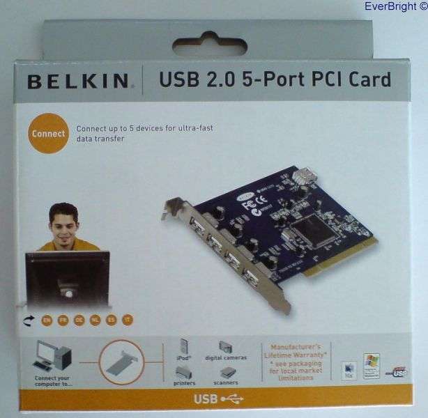BELKIN 5-PORT HI SPEED USB 2.0 PCI CARD (BRAND NEW)
