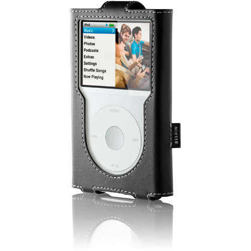 BELKIN LEATHER SLEEVE FOR iPod CLASSIC - BLACK (BRAND NEW)