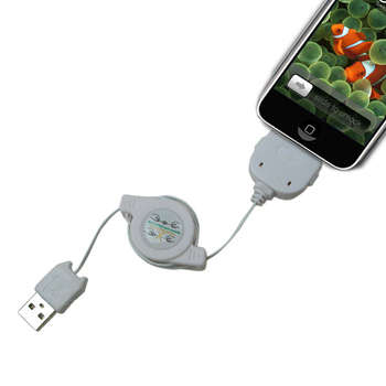 IPHONE / IPOD USB CHARGE, SYNC RETRACTABLE CABLE (BRAND NEW)