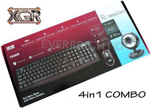 XGR 4in1 KEYBOARD, MOUSE, 5MP LED WEB-CAM, MIC COMBO KIT (BRAND NEW)